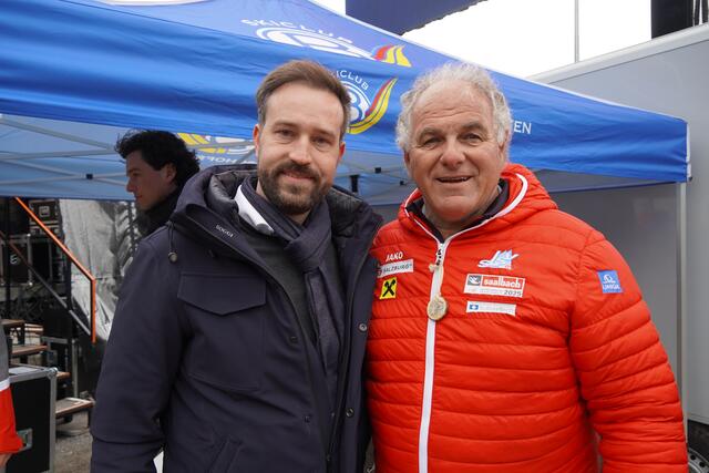 Bartl Gensbichler, Präsident des Salzburger Landes-Skiverbandes (re.) mit Landesrat Stefan Schnöll | Foto: Julia Hettegger