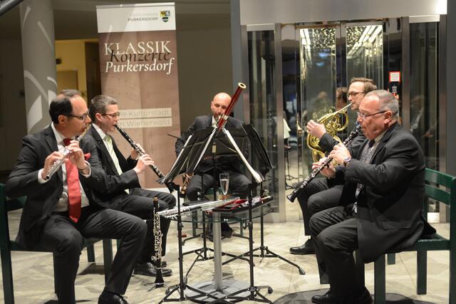 Das Bläserquintett Quinternio unter der Leitung des Oboisten Peter Mayrhofer (rechts).
