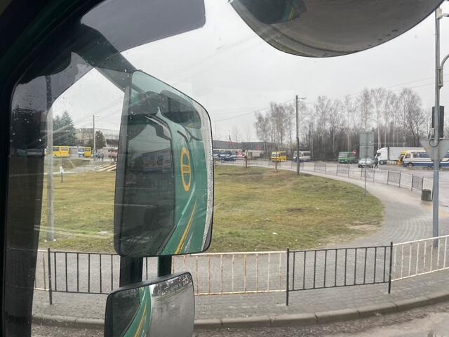 Der Blick aus dem Transportlaster in Richtung Lemberg. | Foto: BRS