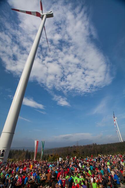 Bei der Eröffnung des Windparks Munderfing im Jahr 2014. | Foto: Barbara Ebner