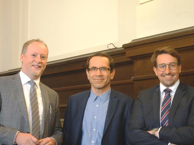 Das Verteidigertrio - Stefan Hutecek, Hannes Huber, Martin Engelbrecht  | Foto: Ilse Probst