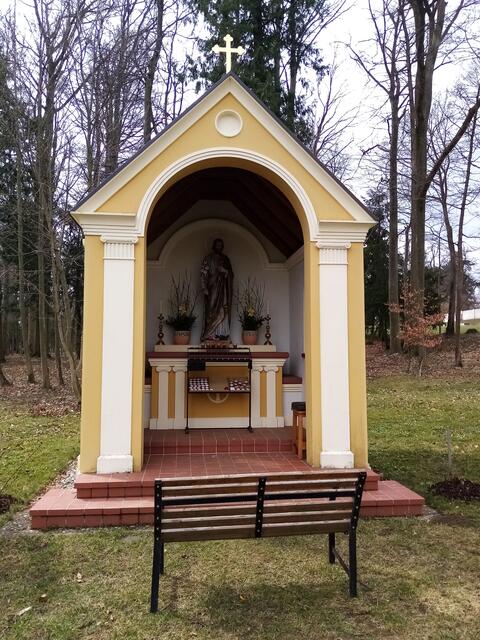 Hier an der Kapelle habe ich eine kleine Andacht gehalten 🙏