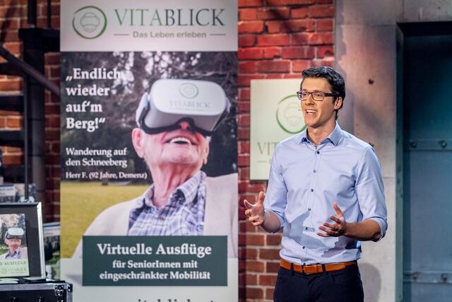 Amadeus Linzer holte mit "Vitablick" bei "2 Minuten 2 Millionen" gleich drei Investoren an Bord. | Foto: Puls 4/Gerry Frank Photography
