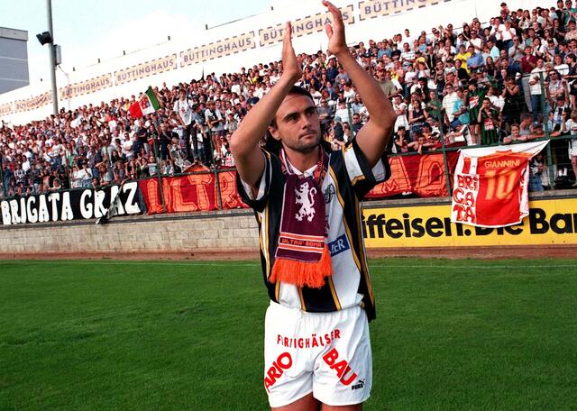 Guiseppe Giannini kam vom AS Roma und war mit dem Olympiastadion der italienischen Hauptstadt eine andere Heimstätte gewöhnt, Gruabn 1996. | Foto: GEPA