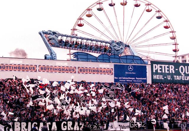 Sturm-Match während der Grazer Messe, April 1996 | Foto: GEPA