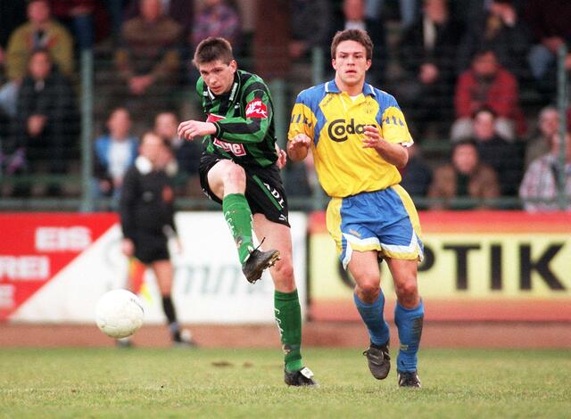 Andrei Tschernischow (Sturm) im Trainingsspiel gegen Brøndby IF, 1995 | Foto: GEPA