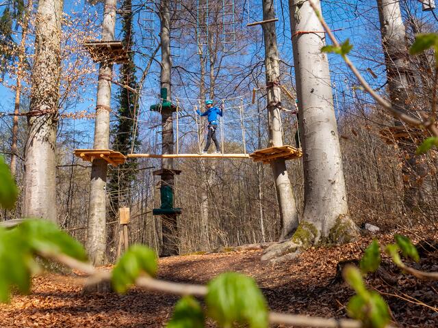 Nach der Winterpause öffnet der Hochseilgarten am Hilmteich heute wieder seine Pforten. | Foto: WAP