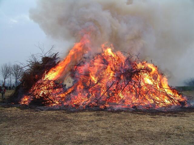 Brandgefahr: Bei starkem Wind und großer Trockenheit ist das Verbrennen im Freien generell unzulässig.  | Foto: KK
