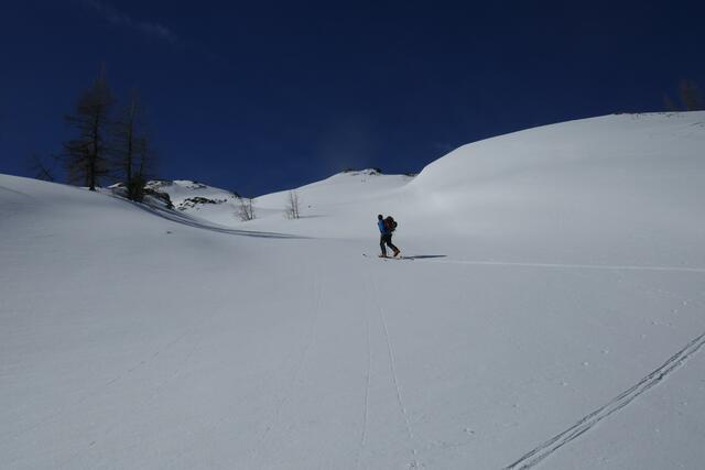 Einsame Spur Richtung Hengst.  | Foto: Thomas Neuhold