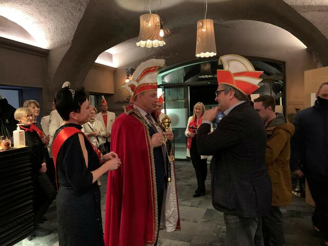 Am Faschingsdienstag gab das Prinzenpaar Wilma I. und Gerhard I. den Stadtschlüssel an den Marchtrenker Bürgermeister wieder zurück. | Foto: 1.Marchtrenker Faschingsgilde