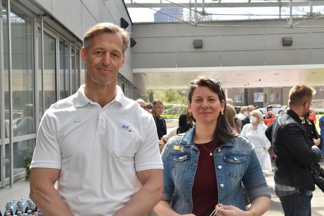 Christian Fialka, ärztlicher Leiter des Traumazentrums Wien, mit Meidlings Bezirksvize Barbara Marx. | Foto: Karl Pufler