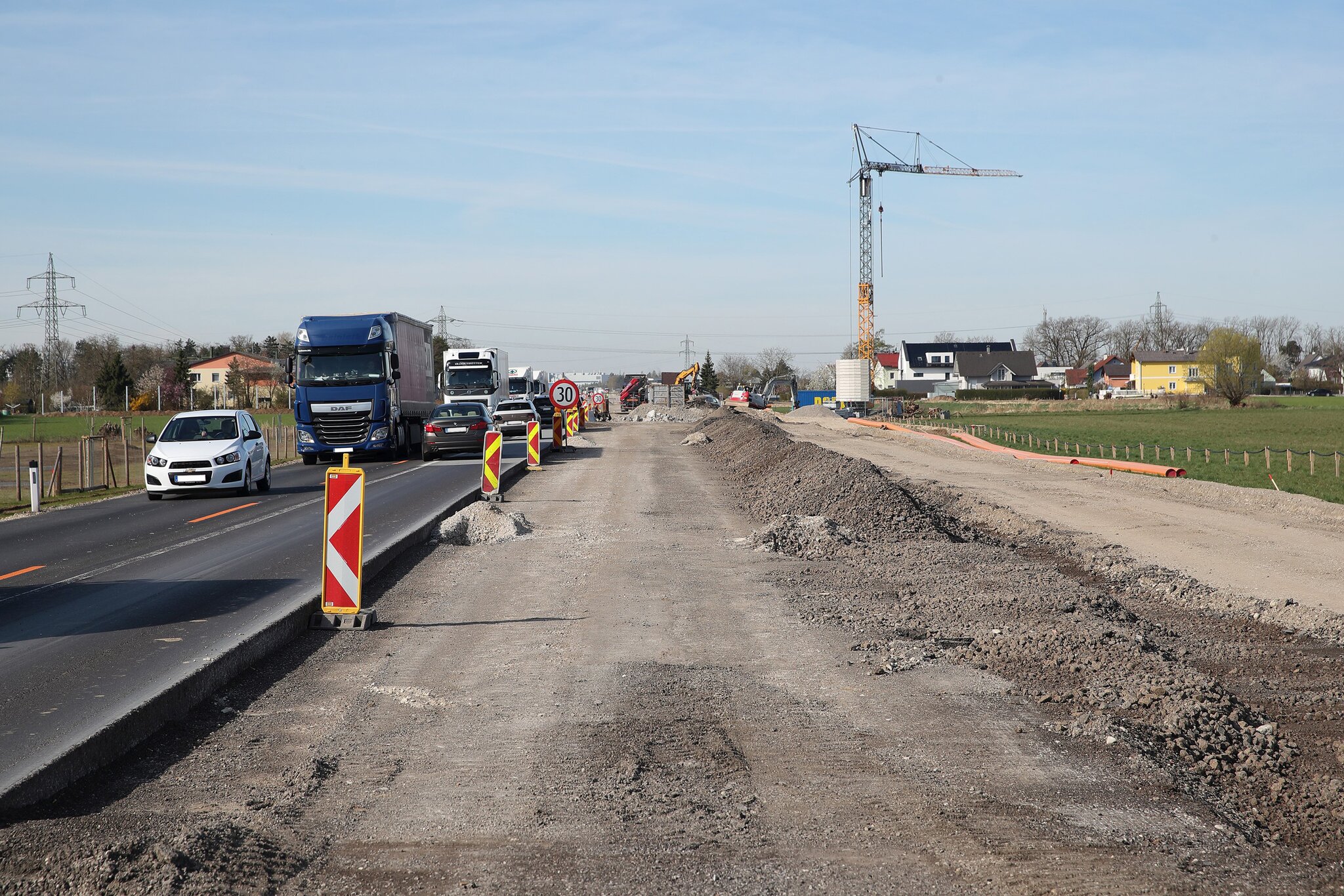 Vierspuriger B1 Ausbau: Halbzeit im Abschnitt Hörsching geschafft ...