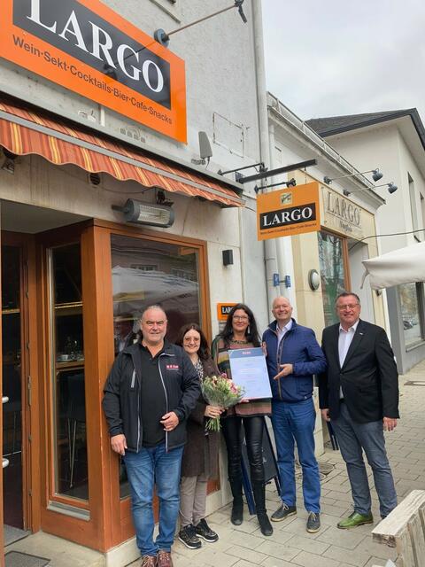 Wirtschaftskammer Regionalstellenobmann Robert Frank, Geschäftsführerin Frau in der Wirtschaft Charlotte Jautz, LARGO-Chefin Hartmann, Rainer Ribing und Regionalstellenleiter Harald Pokorny.