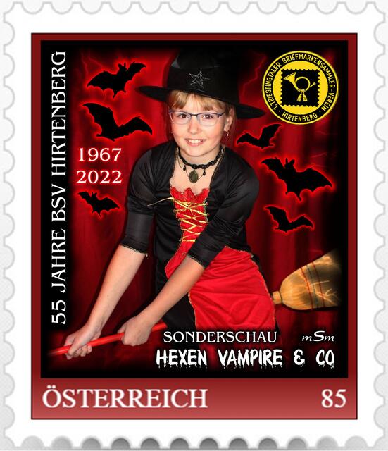 Die 11-jährige Sabrina wirbt auf einer bei der Ausstellung erhältlichen Briefmarke, für die Ausstellung | Foto: privat