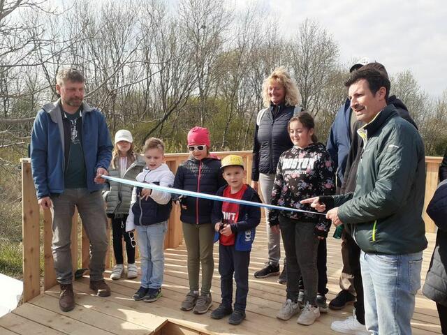 Offizielle Eröffnung der neuen Plattform über dem Gänseteich. | Foto: Marion Schirato
