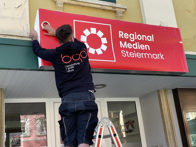Ein Bild der Veränderung. Der neue Auftritt als Regional Medien Steiermark mit neuem Logo | Foto: Lederer