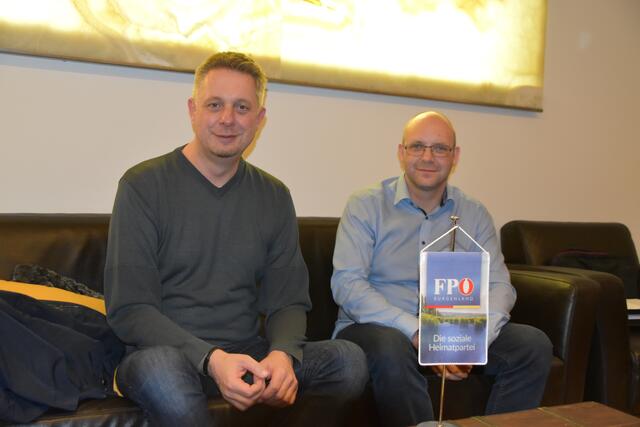 Die Vorbereitungen für die Gemeinderats- und Bürgermeisterwahlen laufen auf Hochtouren: FPÖ-Landesparteiobmann Alexander Petschnig und FPÖ-Bezirksparteiobmann Sandro Waldmann | Foto: Uchann