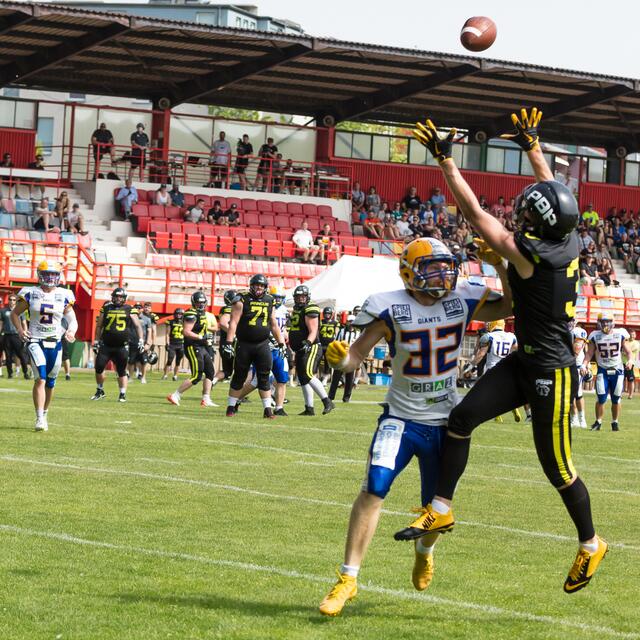 Am Sonntag treffen die Giants in Tschechien auf die Prague Black Panthers. Das letzte Duell der beiden Teams ging an die Grazer. | Foto: Kunzfeld &amp; Kunzfeld Photography