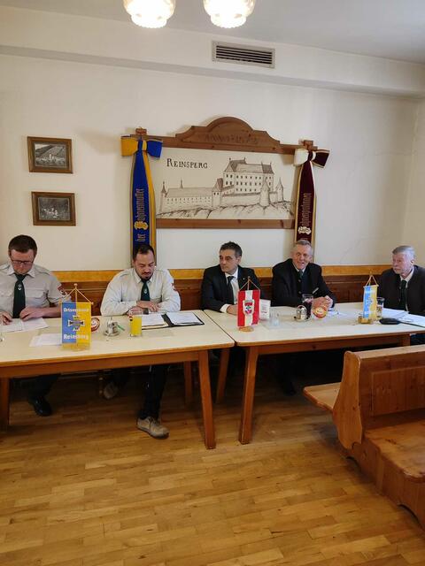 ÖKB-Generalversammlung in Reinsberg: Thomas Prüller, Peter Rechberger, Anton Erber, Johann Grabner und Johann Halbartschlager | Foto: ÖKB Reinsberg