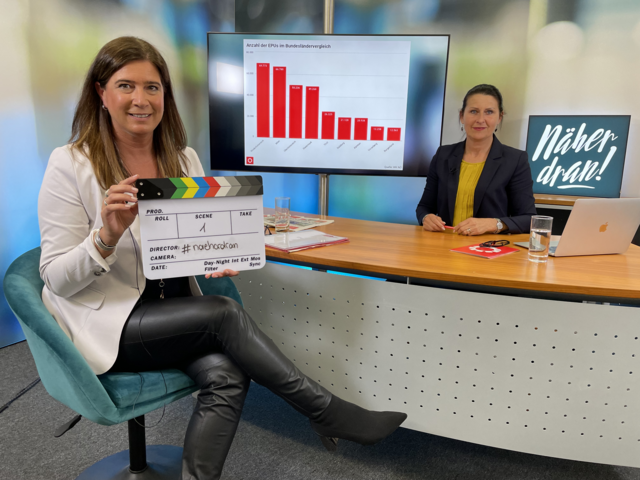 Birgit Streibel-Lobner zu Gast bei Karin Zeiler im Näher dran-Studio.  | Foto: RegionalMedien NÖ