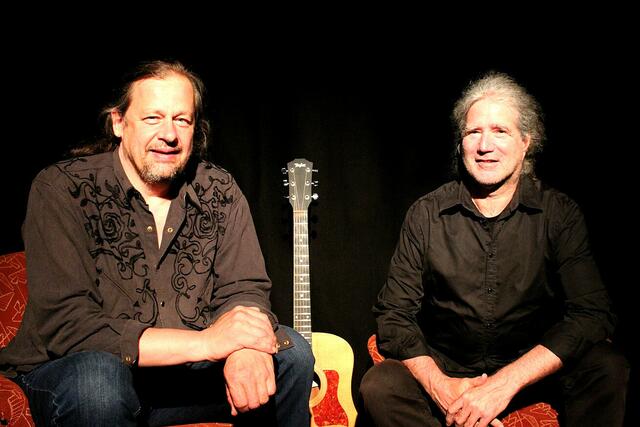 Christian Masser und Gerhard Steinrück am 8. Mai im Schilcherhof. Foto: Masser/Steinrück