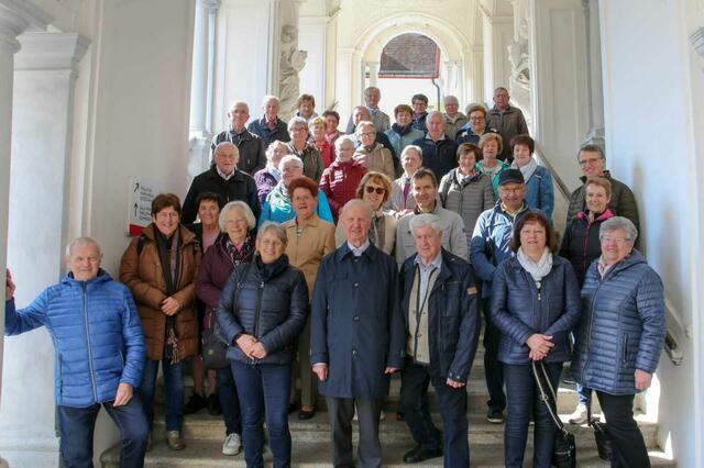 Der Seniorenbund Münzkirchen machte eine Wallfahrt ins Stift St. Florian bei Linz. Münzkirchens Altpfarrer Friedrich Traunwieser hielt dort eine Messe ab. | Foto: Seniorenbund Münzkirchen