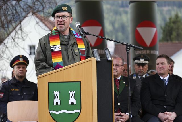 Militärkurat Johannes Freitag bei seiner Ansprache | Foto: Österr. Bundesheer
