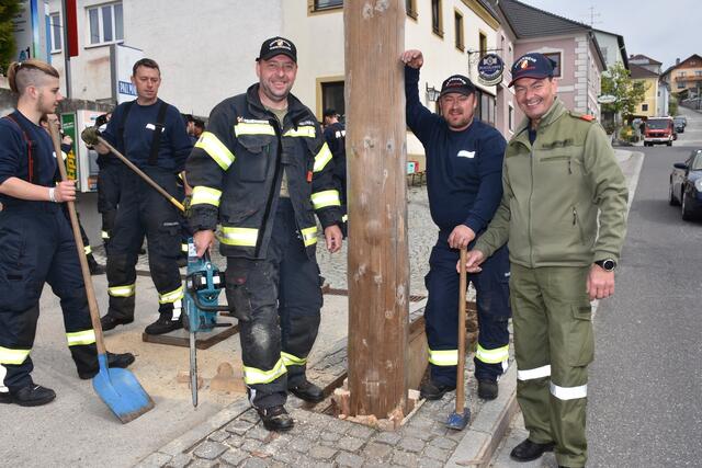 Nach der Corona-Pause hat der Markt Pabneukirchen 2022 wieder einen stattlichen Maibaum.  | Foto: Zinterhof
