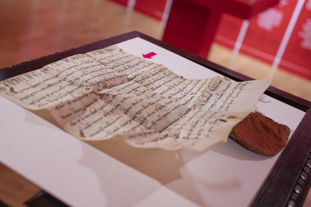 Weiters ist auch die Urkunde aus Lambach in der Burg ausgestellt. Dort wird die Stadt Wels erstmals als „civitas“ bezeichnet. | Foto: Stadt Wels