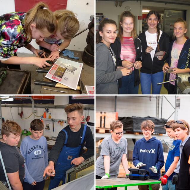 Schüler und Schülerinnen erproben im Projekt „Berufserlebnistag Technik“ technische Lehrberufe in den ABV-Unternehmen. | Foto: ABV mein Job