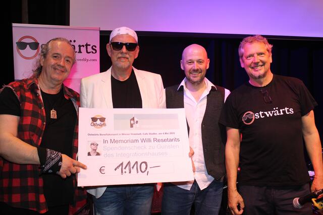 Wolfgang Glück, Helmut Woch, Markus Schwendenwein und Stefan Wuketich freuten sich über die Spenden