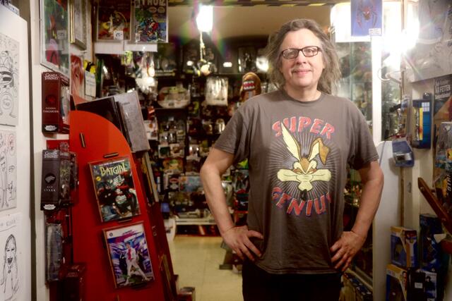 Gerd Holoubek feiert mit seinem faszinierenden Geschäft "Runch!Comics" heuer das 30jährige Jubiläum
