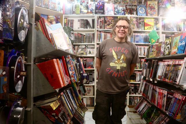 Gerd Holoubek feiert mit seinem faszinierenden Geschäft "Runch!Comics" heuer das 30jährige Jubiläum.