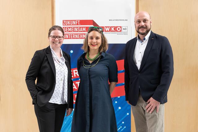 WK-Bezirksstellenleiterin Andrea Lautermüller, Yvonne Pirkner und Bezirksstellenobmann Martin Fürndraht. | Foto: Michaela Habermüller