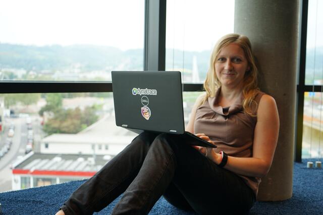 Bei der Forschungstätigkeit im Headquarter von Dynatrace in Linz.  | Foto: Privat 