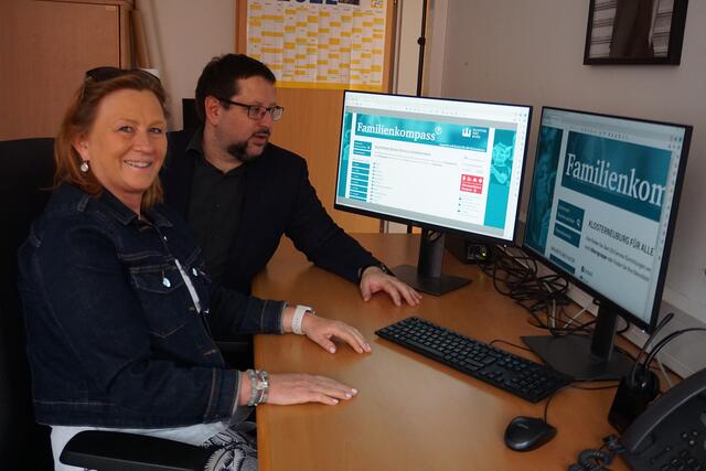 Familienkomass neu: Stadträtin Maria Theresia Eder, Referatsleiter Franz Brenner | Foto: Stadtgemeinde Klosterneuburg