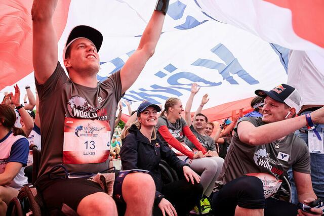 Lukas Müller, ehemaliger Schispringer und nun Botschafter des Wings for life nahm gemeinsam mit dem ehemaligen Schispringer Thomas Morgenstern beim Flagship Run in Wien teil. | Foto: Philipp Carl Riedl/Wings for life world run