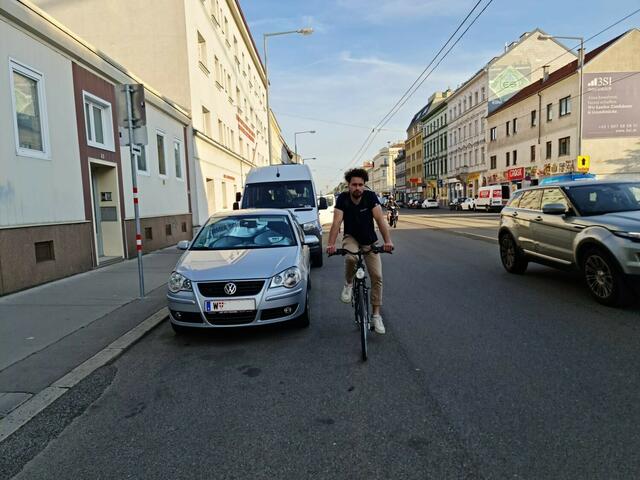Marek Skalicka hat zwei Petitionen gestartet, in denen ein Ausbau der Radwege in Floridsdorf gefordert wird. | Foto: Marek Skalicka