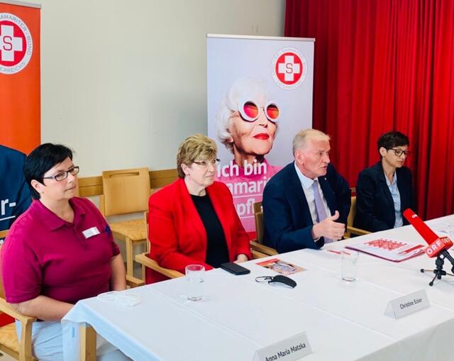 Beim Pressegespräch im Pflegekompetenzzentrum in Draßburg. | Foto: Samariterbund Österreich