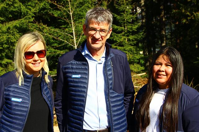 Das Team der Bergbahnen Dachstein West (v.l.): Bettina Plank, Rupert Schiefer, Clara Auer
