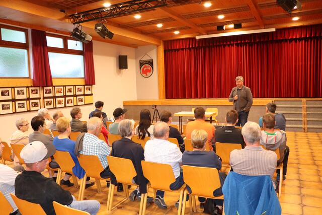 Bürgerversammlung der Bewohner von St. Margarethen am 11. Mai mit Bgm. Harald Bonelli im Pianner Gemeindesaal.