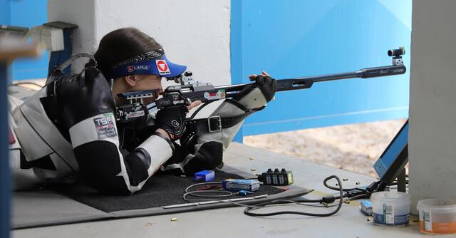 Rebecca Köck konnte während der Rifle Trophy im tschechischen Pilsen im 3x20 Dreistellungskampf mit dem Kleinkalibergewehr, sowie im Mixed Teambewerb mit dem Luftgewehr jeweils Bronze für Österreich gewinnen. | Foto: Hermann Rainer / ÖSB