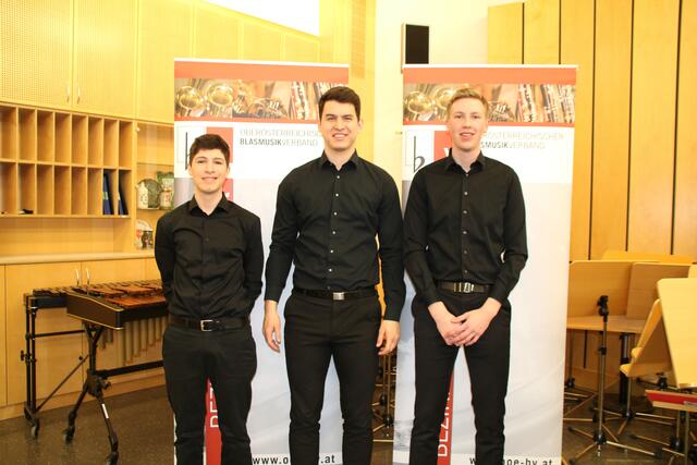 Drumfriends Simon Reitböck, Bastian Unterberger und Simon Stempfer | Foto: MV Geiersberg/privat