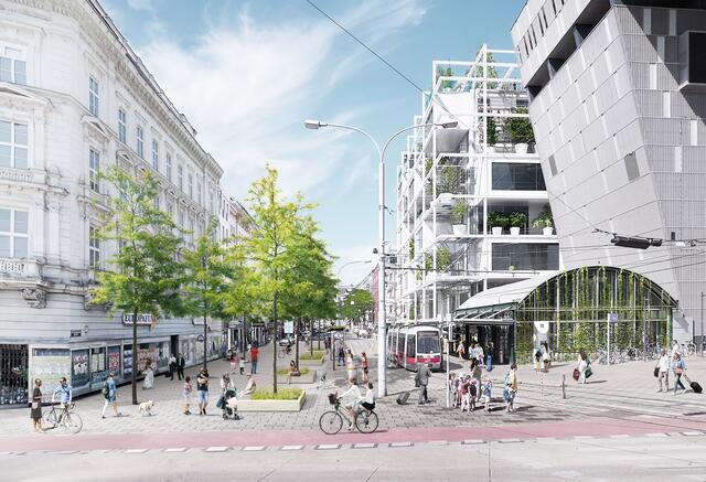 Der Plan der Grünen sieht vor, auch auf der Äußeren Mariahilfer Straße, verkehrsberuhigte Begegnungszonen zu schaffen. | Foto: Die Grünen