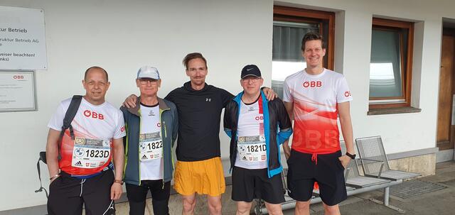 Einige der Läufer von links nach rechts: Claus Mayerl, Josef Buder, Manuel Winkler, Günter Zimmel, Markus Schedl. | Foto: Hans Rankl