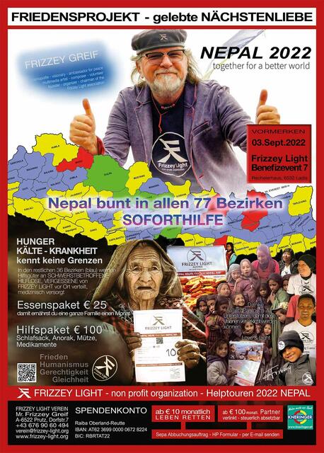 Poster. Mit 1.000 Mitgliedern, Partnern und Unterstützern versetzen wir Berge in Nepal. | Foto: Frizzey Light