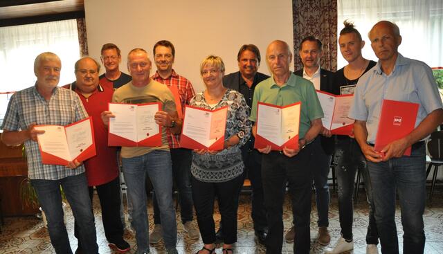 Die geehrten und Ausgezeichneten Mitglieder
