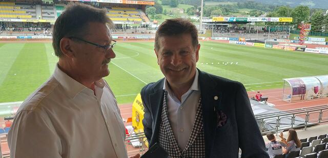 RZ Pellets WAC Präsident Dietmar Riegler im Gespräch mit Peter Tiefling (WOCHE) über Gegenwart und Zukunft beim ÖFB Bundesligisten.  | Foto: Tiefling/KK