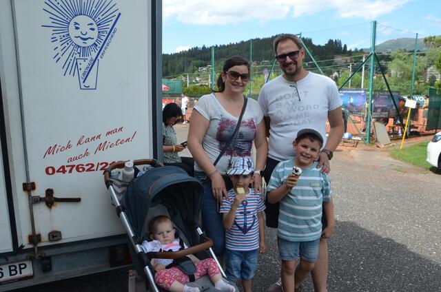 Die fünfköpfige Familie Brandstätter aus Lendorf hatte auch ihren Spaß