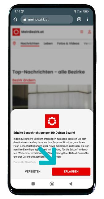 Auf Erlauben klicken | Foto: RegionalMedien Austria
